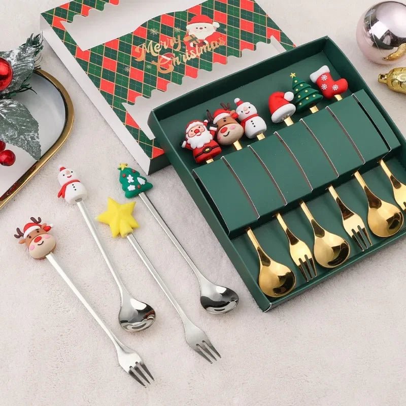 Christmas Spoon & Fork Set - Evergreen Essentials
