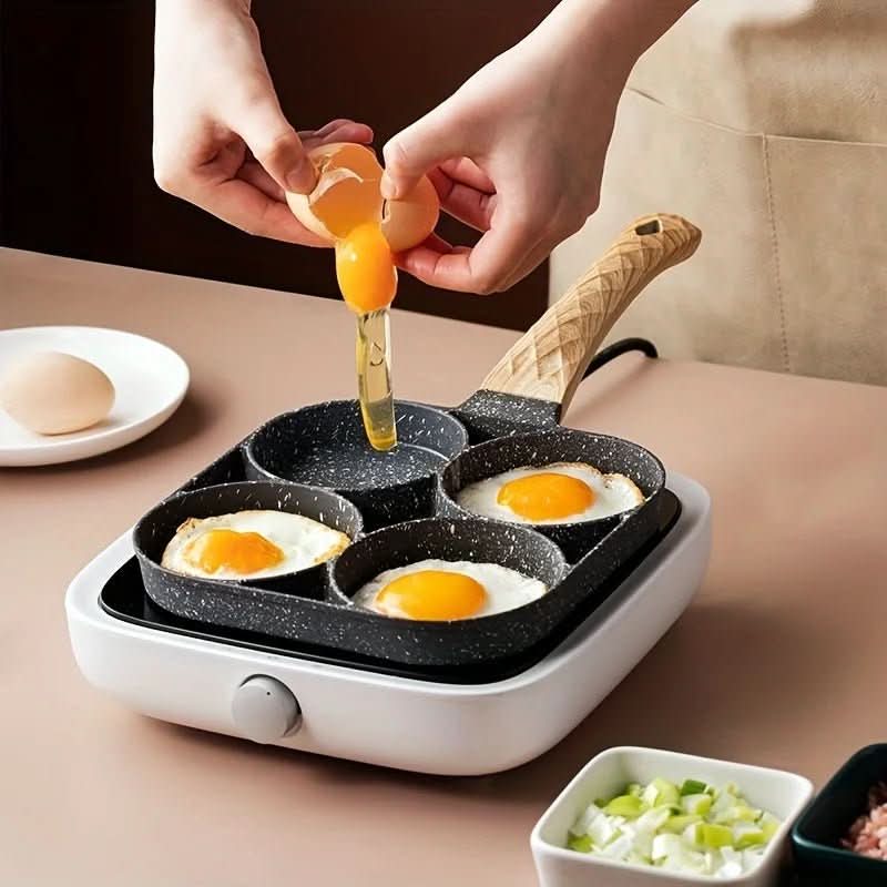 Non-Stick 4-Hole Frying Pan - ChefLux