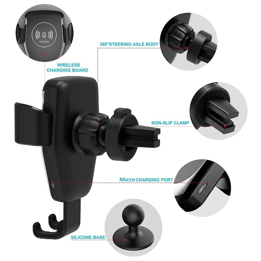 Fast Wireless Car Charger - LuxeMount Air Vent Holder