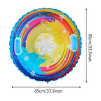 Snow Tube - FrostWave Inflatable with Sturdy Handles