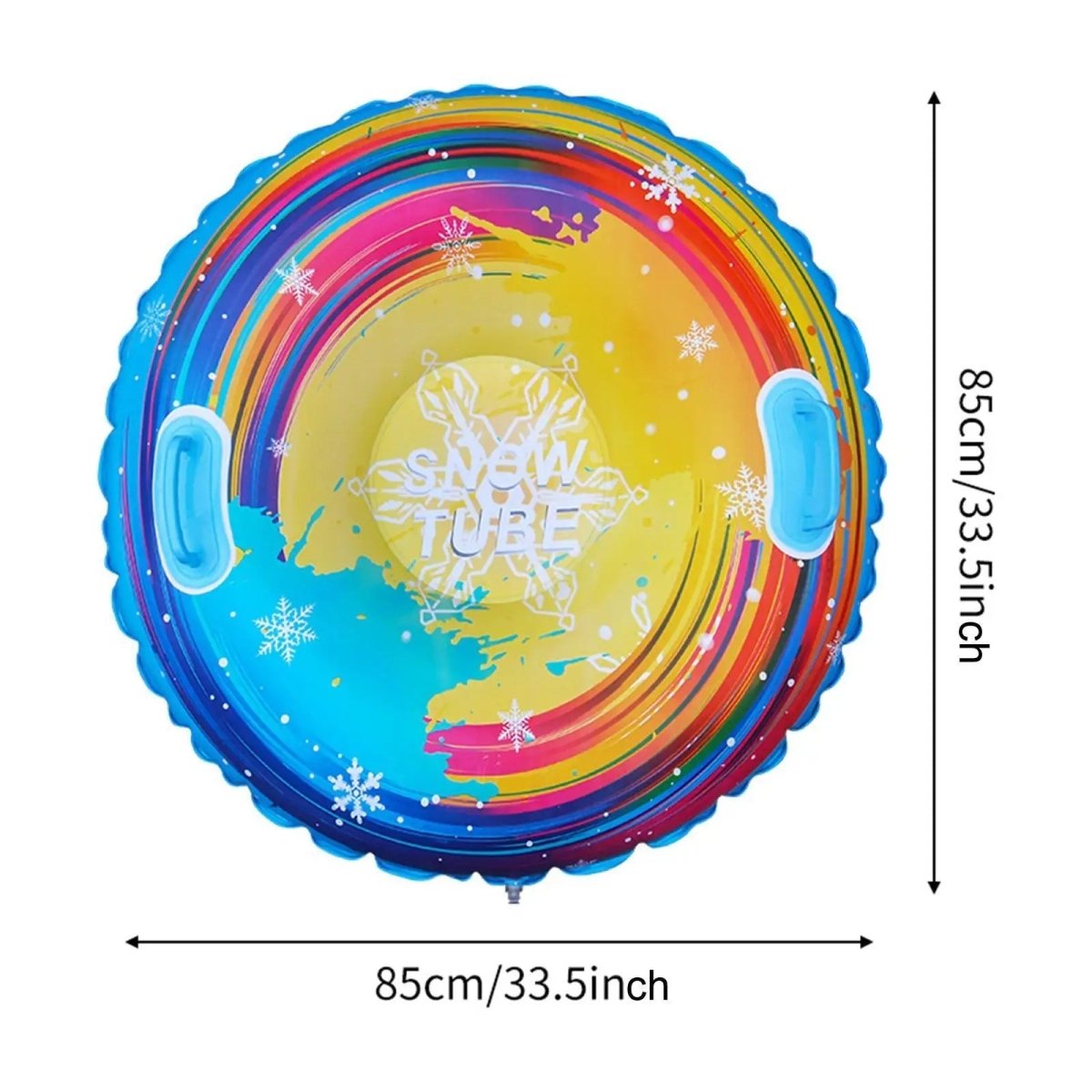 Snow Tube - FrostWave Inflatable with Sturdy Handles