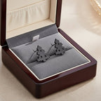Sparkling Silver Christmas Stud Earrings - LuxeGleam