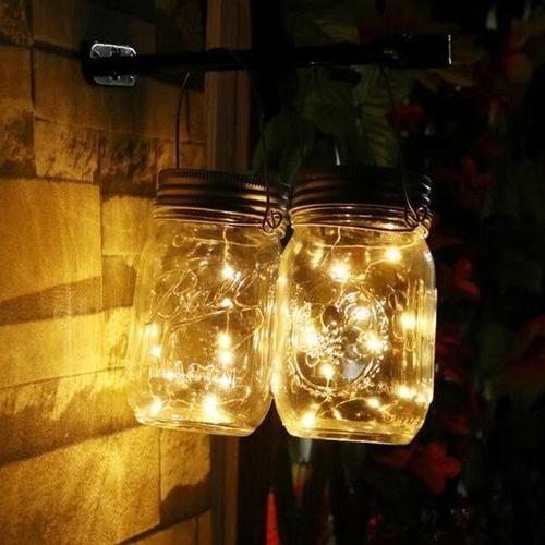 Solar Powered LED Fairy Light Mason Jars - LuminaGlow