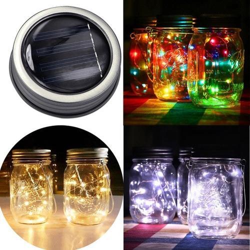 Solar Powered LED Fairy Light Mason Jars - LuminaGlow