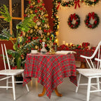 Checkered Tablecloth - LuxeHome Essentials, Washable Polyester