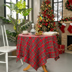 Checkered Tablecloth - LuxeHome Essentials, Washable Polyester