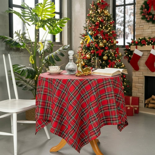 Checkered Tablecloth - LuxeHome Essentials, Washable Polyester
