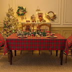 Checkered Tablecloth - LuxeHome Essentials, Washable Polyester