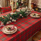 Checkered Tablecloth - LuxeHome Essentials, Washable Polyester