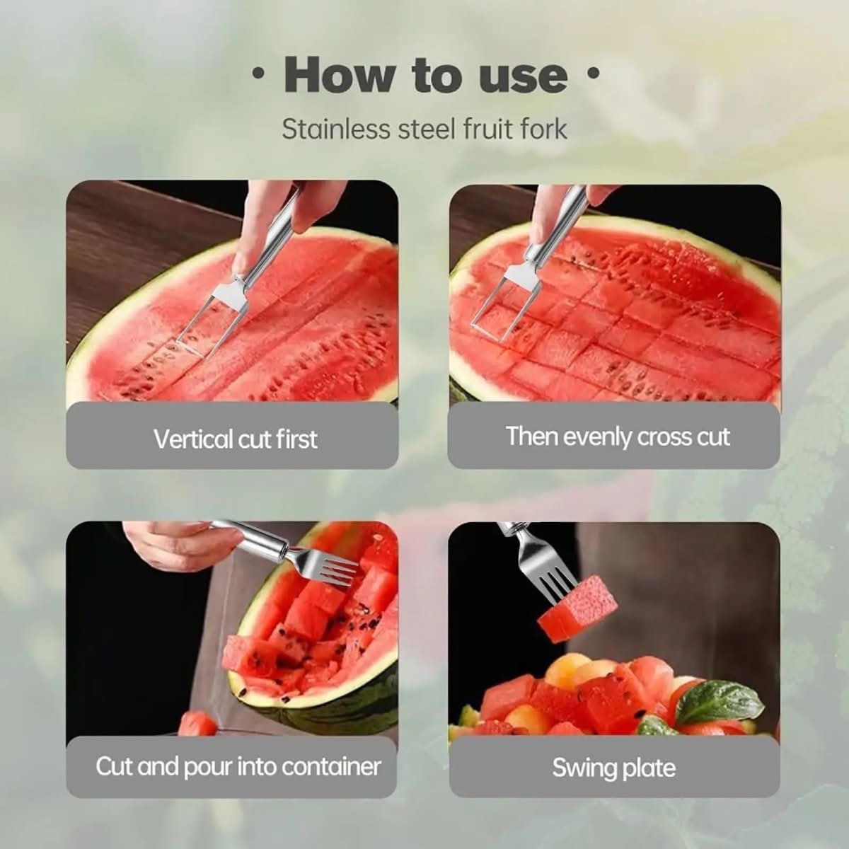 Fruit Cutter with Fork - FreshSlice Essentials