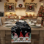 Snowflake Linen Table Runner - GnomeNest Decor