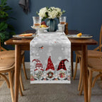 Snowflake Linen Table Runner - GnomeNest Decor