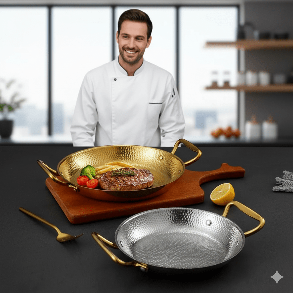 Hammered Stainless Steel Cooking Pot - CulinaryCraft