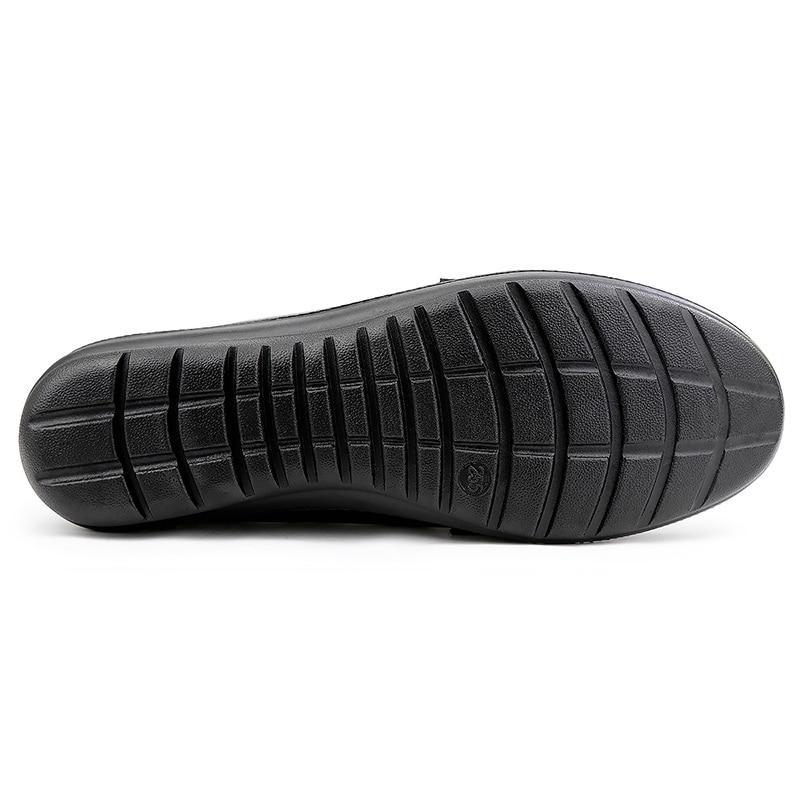 Genuine Leather Round Toe Flats - LuxeStep