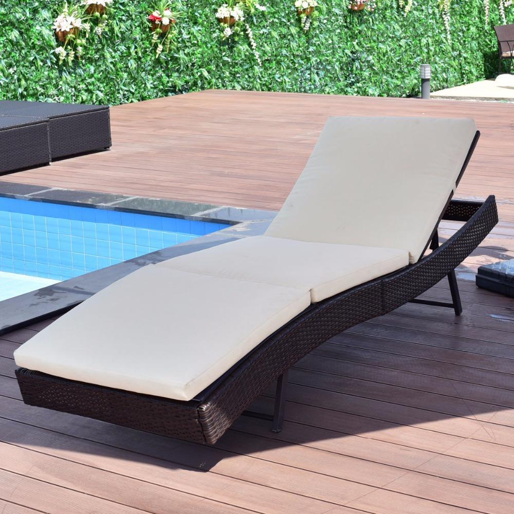 Adjustable Wicker Lounge Chair - LuxeOutdoor