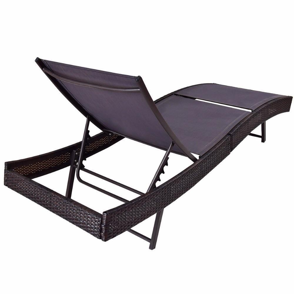 Adjustable Wicker Lounge Chair - LuxeOutdoor