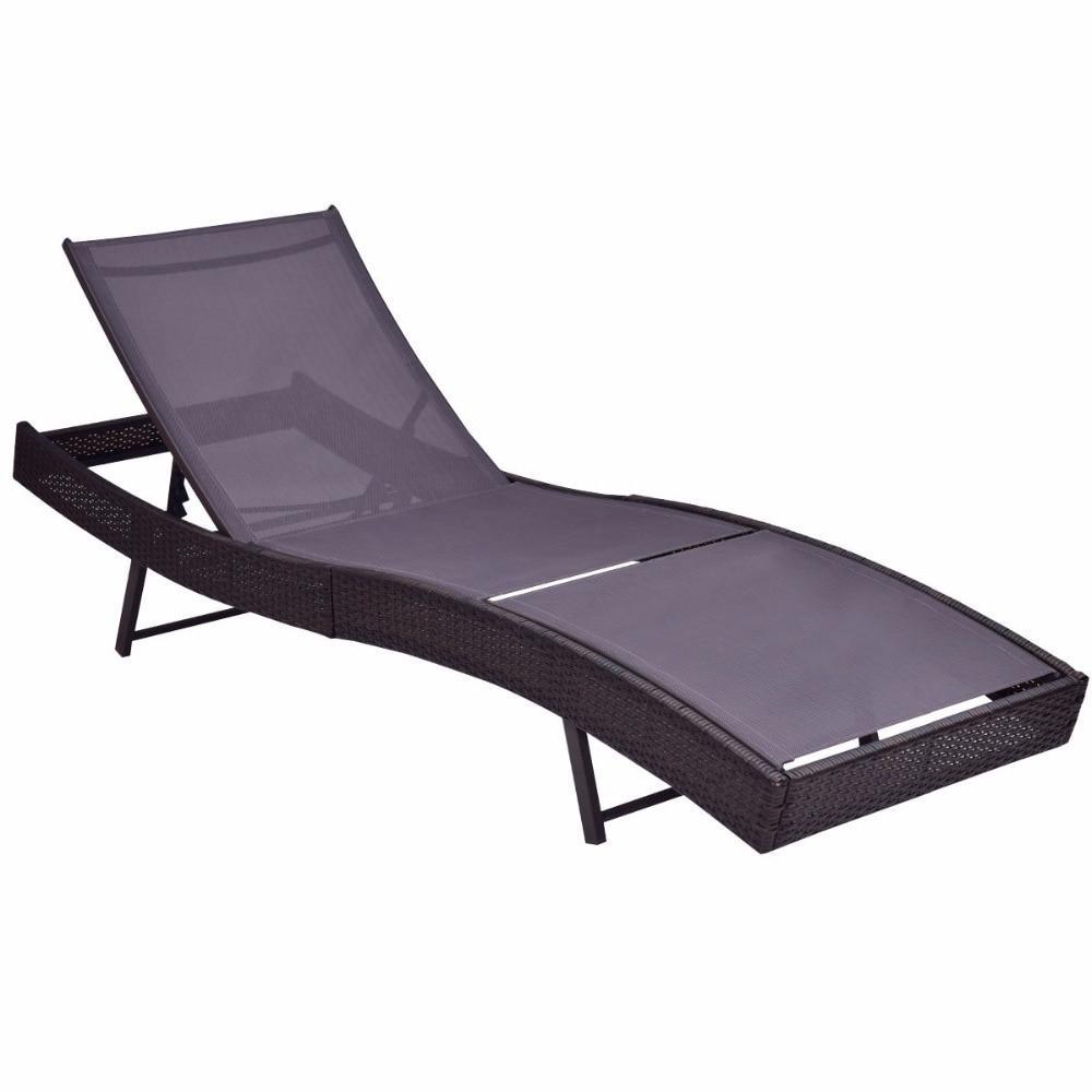 Adjustable Wicker Lounge Chair - LuxeOutdoor