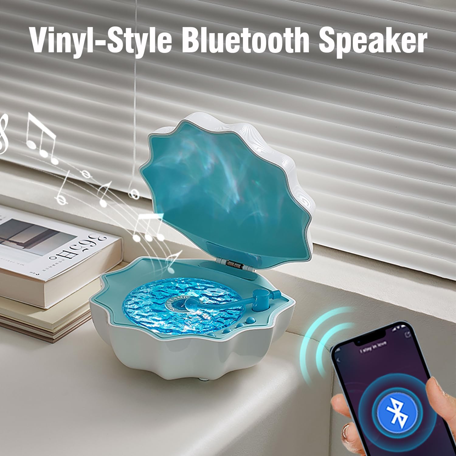 WaveSound™ - Vinyl Wave Bluetooth Speaker with Deep Bass