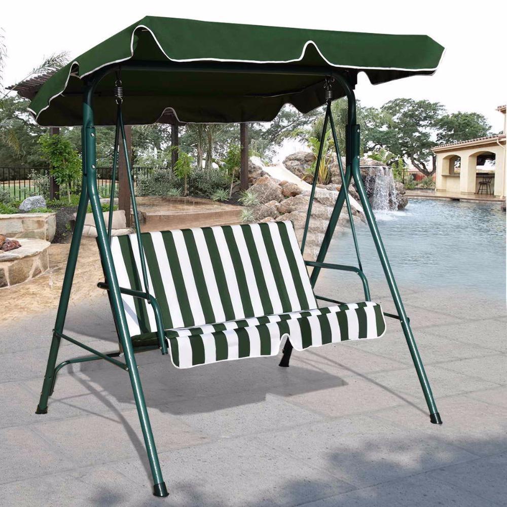 Outdoor Patio Loveseat Canopy Swing - LuxeGarden