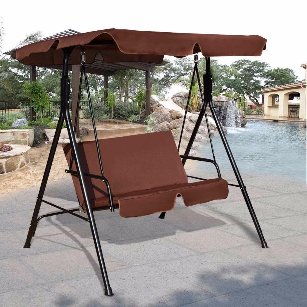 Outdoor Patio Loveseat Canopy Swing - LuxeGarden