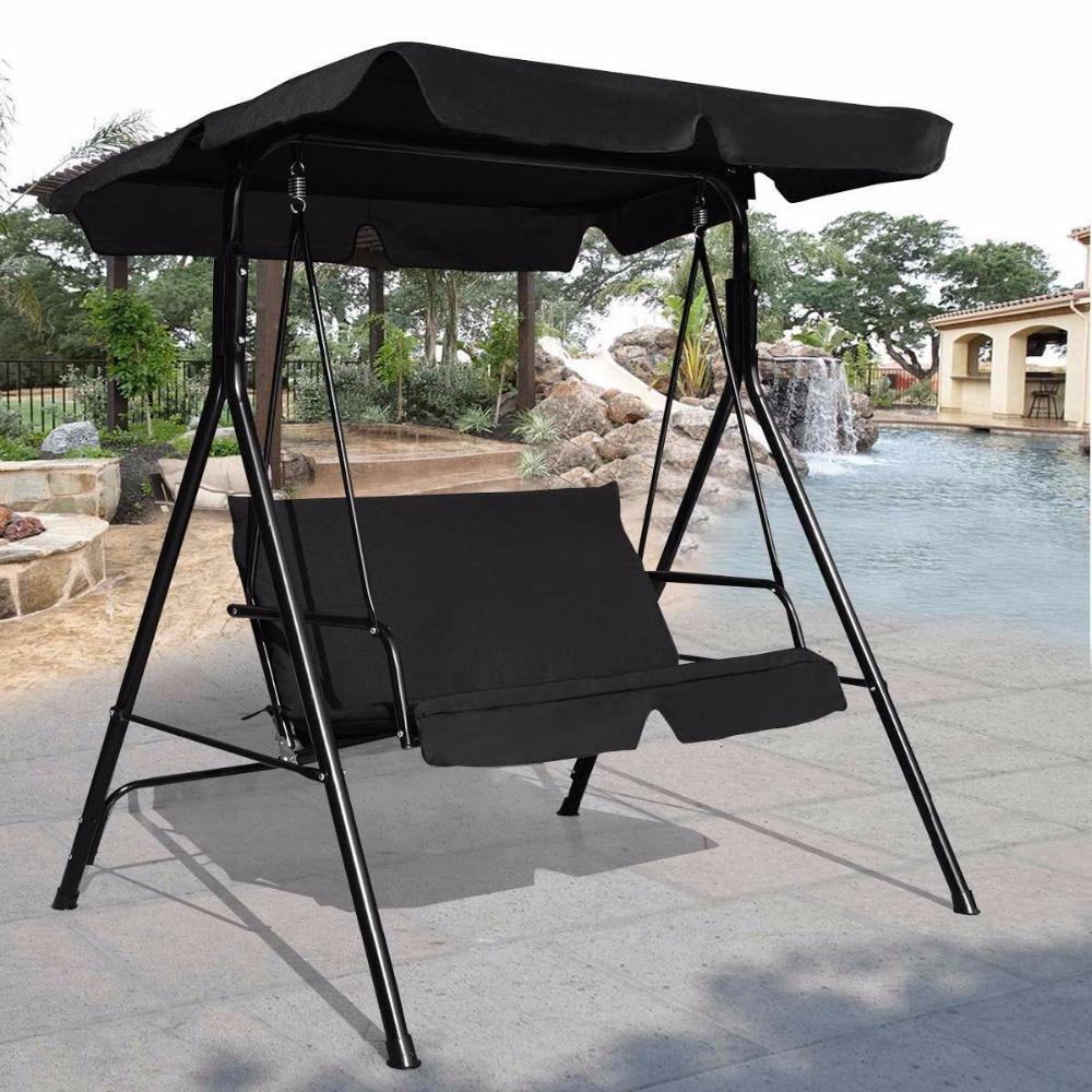 Outdoor Patio Loveseat Canopy Swing - LuxeGarden