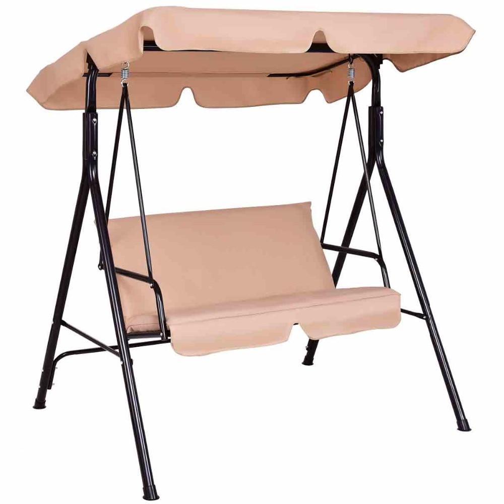 Outdoor Patio Loveseat Canopy Swing - LuxeGarden