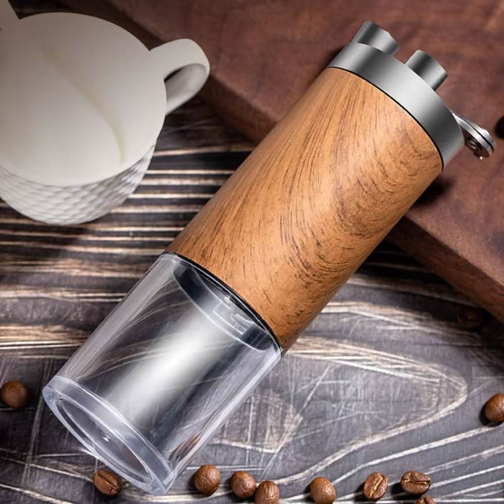Coffee Grinder - BrewCraft Portable Wooden Grinder for Fresh Grounds