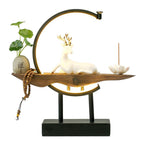Serene White Deer Incense Lamps – TranquilGlow