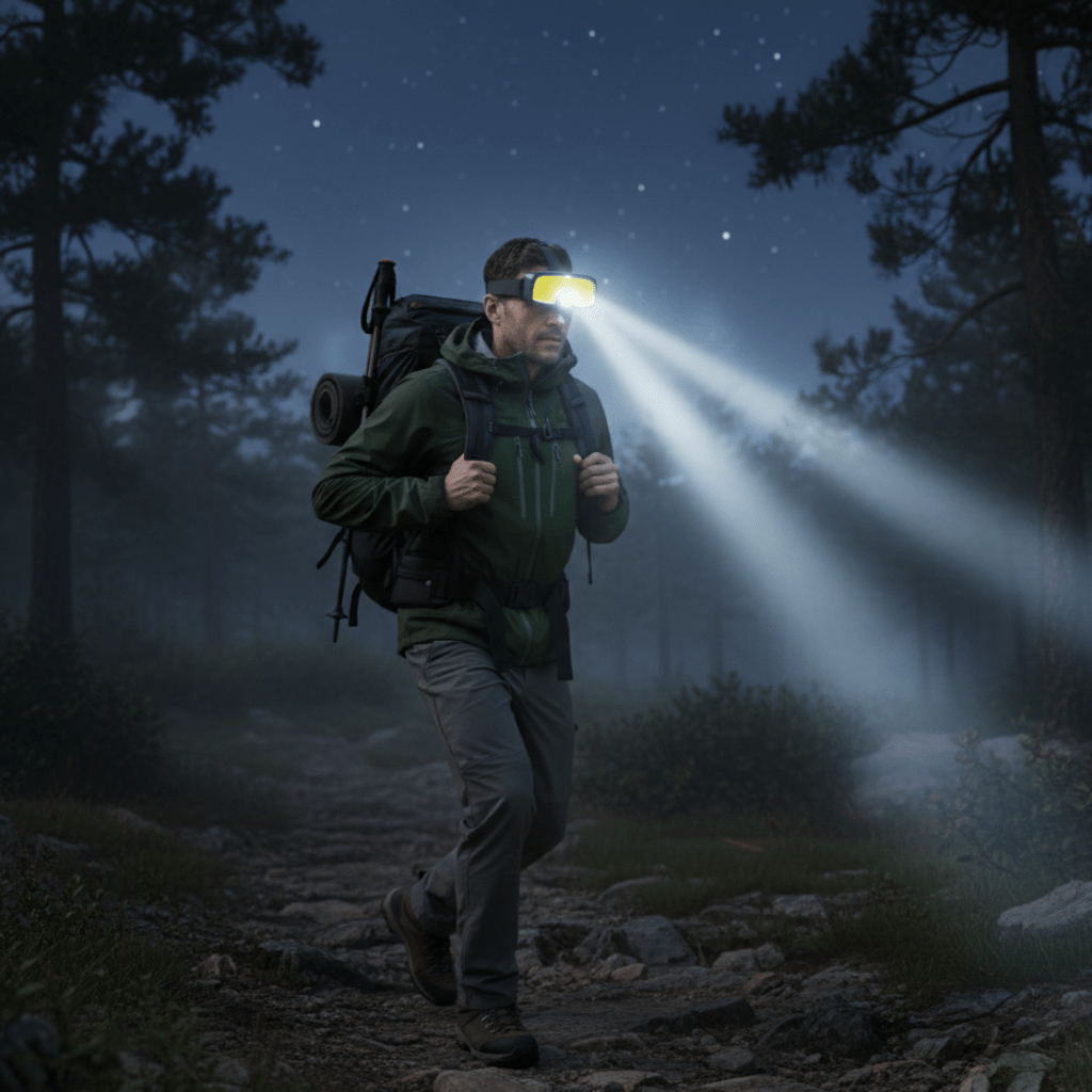 BrightBeam - USB-LED Headlamp with 500 Lumens Output