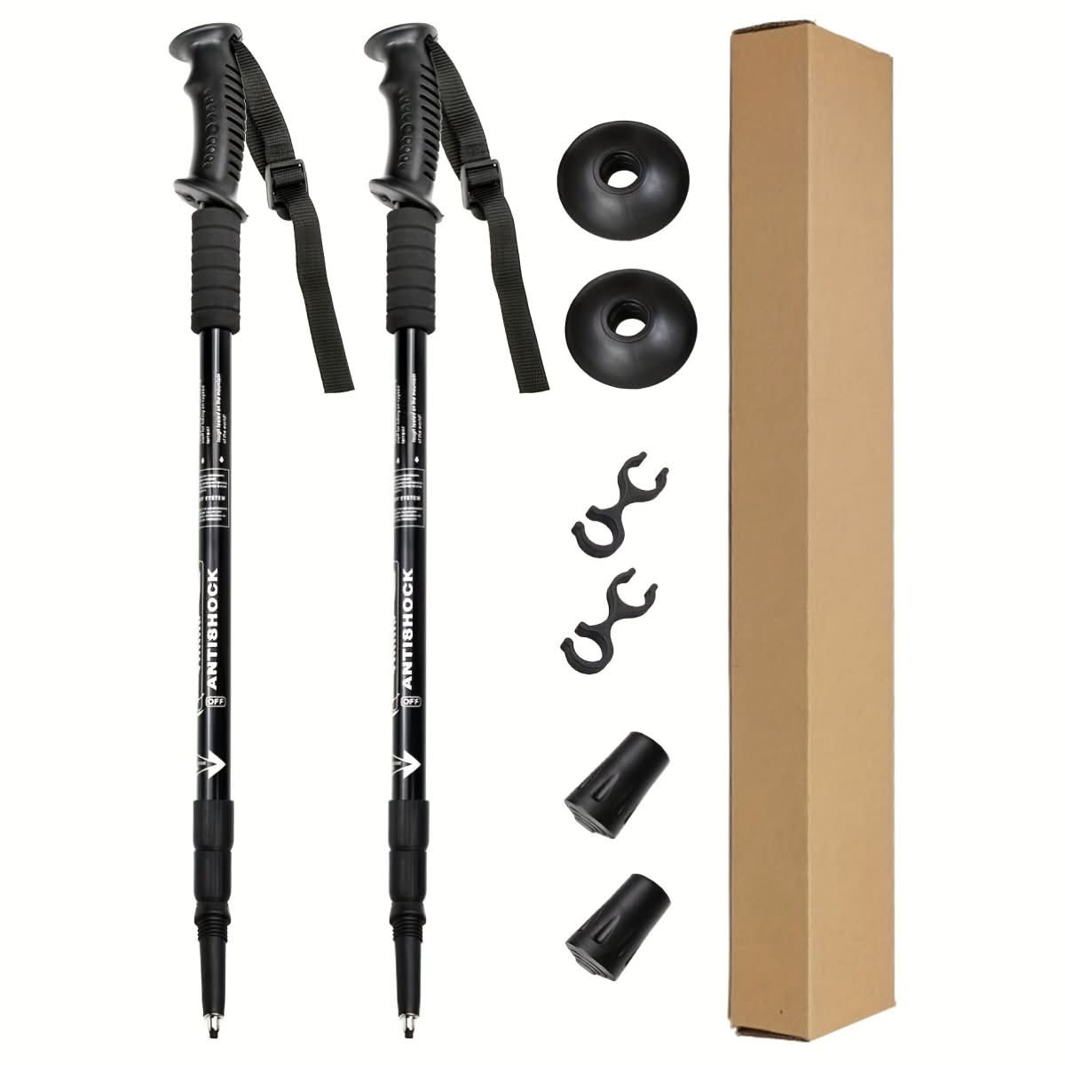 Trekking Poles - Elevate Gear Adjustable Aluminum Hiking Sticks