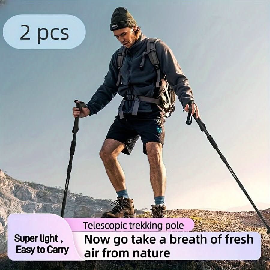 Trekking Poles - Elevate Gear Adjustable Aluminum Hiking Sticks