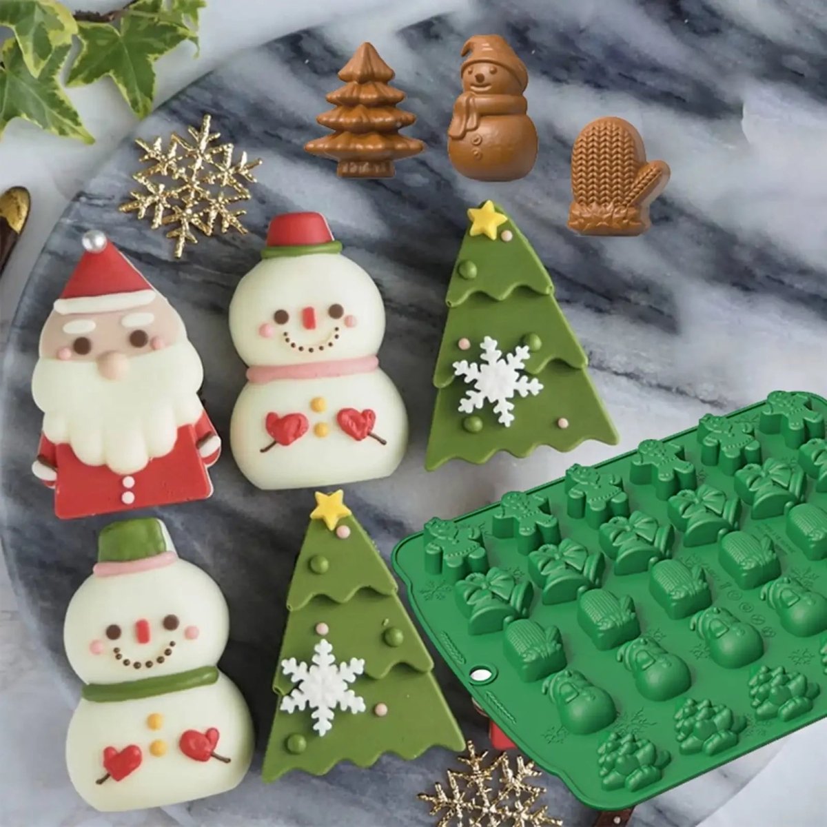 Christmas Silicone Molds Set - FestiveBake Creations