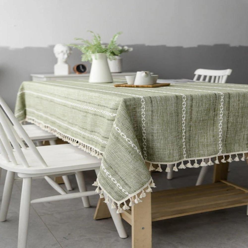 Cotton Tablecloth - LuxeWeave Premium Cotton & Linen Blend