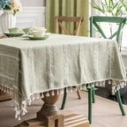Cotton Tablecloth - LuxeWeave Premium Cotton & Linen Blend