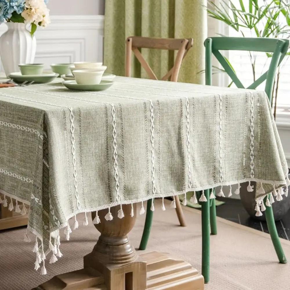 Cotton Tablecloth - LuxeWeave Premium Cotton & Linen Blend