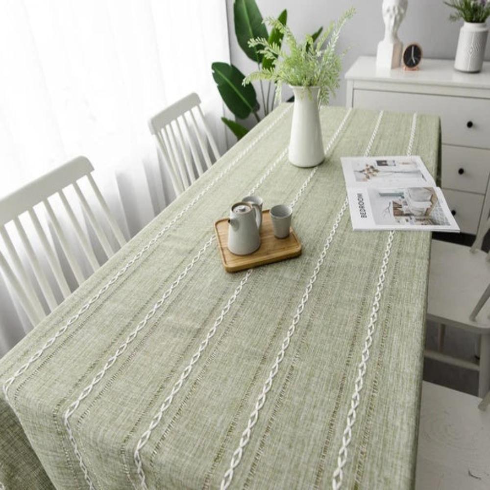 Cotton Tablecloth - LuxeWeave Premium Cotton & Linen Blend