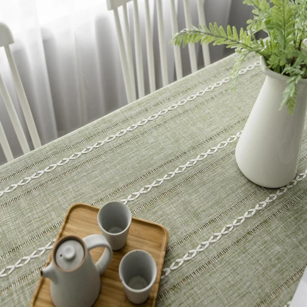 Cotton Tablecloth - LuxeWeave Premium Cotton & Linen Blend