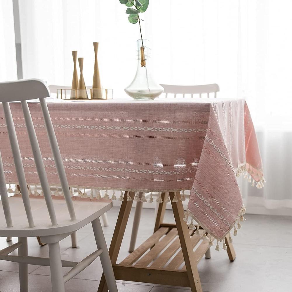 Cotton Tablecloth - LuxeWeave Premium Cotton & Linen Blend