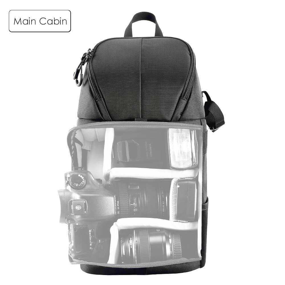 DSLR Camera Sling Bag - LuxeGear with Quick Access Design