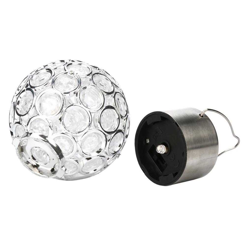 Solar-Powered LED Crystal Ball - Luminara Luxe