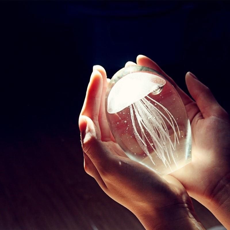 Glowing Glass Jellyfish Figurine - Lumina Artistry