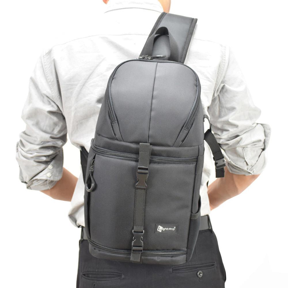 DSLR Camera Sling Bag - LuxeGear with Quick Access Design