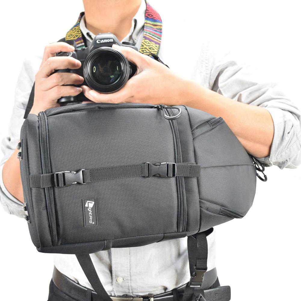 DSLR Camera Sling Bag - LuxeGear with Quick Access Design