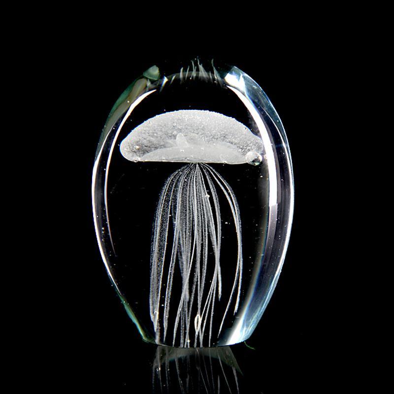 Glowing Glass Jellyfish Figurine - Lumina Artistry