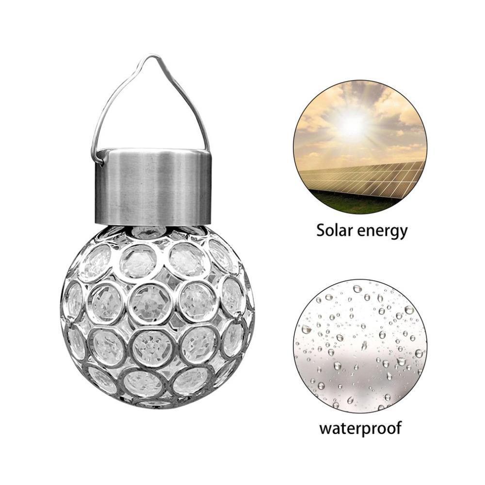 Solar-Powered LED Crystal Ball - Luminara Luxe