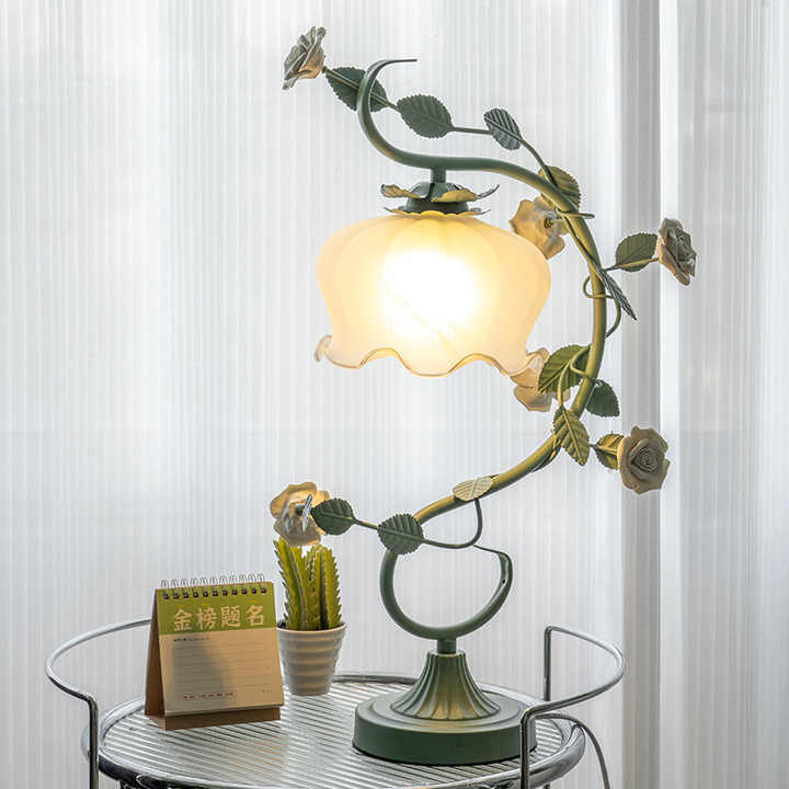 Rose Glow Lamp - Luminara Elegance