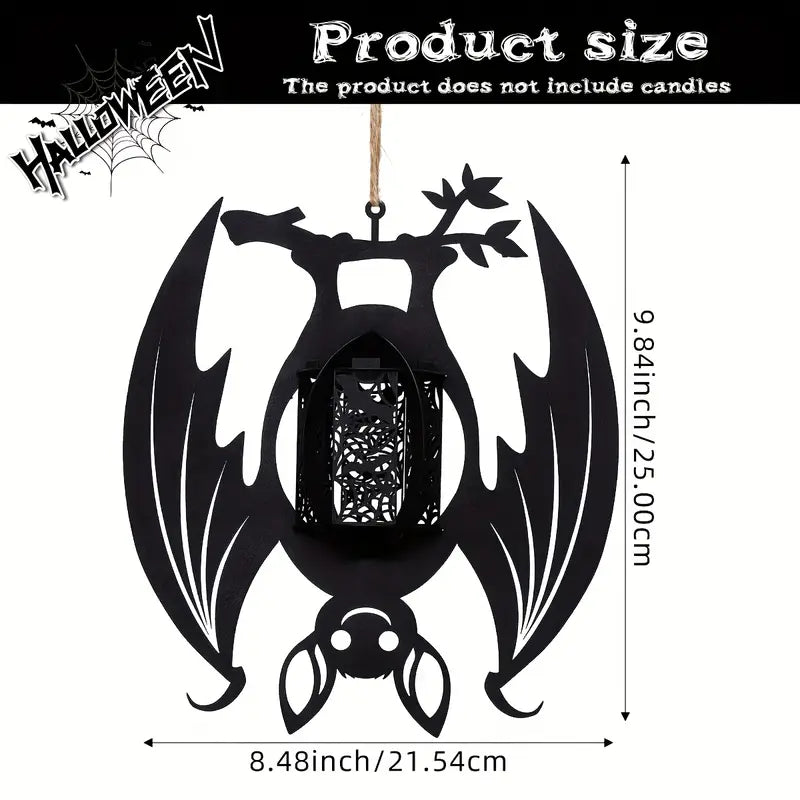 Luminous Bat Lantern Candle Holder - EmberGlow