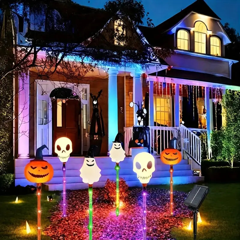 Solar Light Stakes - LuminaGlow™ Set of 6 Outdoor Lights