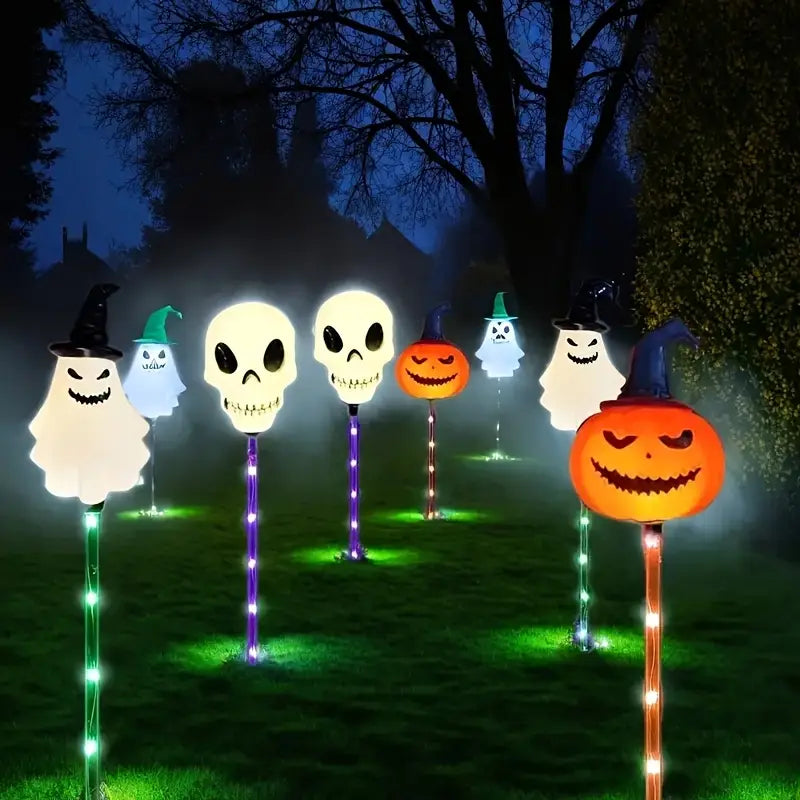 Solar Light Stakes - LuminaGlow™ Set of 6 Outdoor Lights