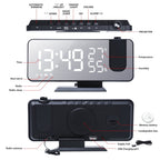 Smart Alarm Clock - Luminex with 180° Projector & USB Charger